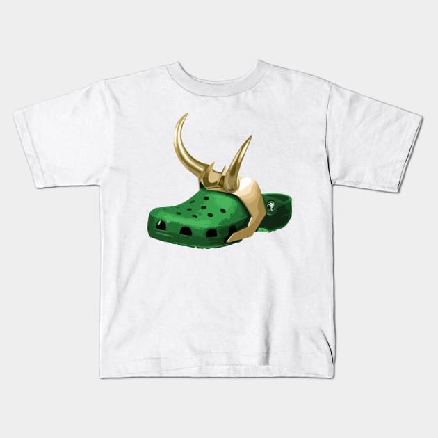 Loki alligator lokigator croc crocgator corcloki green crocki Kids T-Shirt by labstud